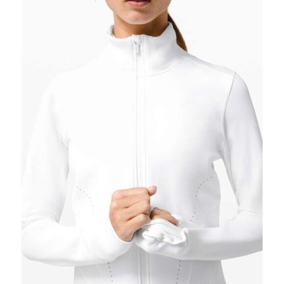 Lululemon Flash Forward Full Zip Jacket in White Size 6 - Picture 3 of 12